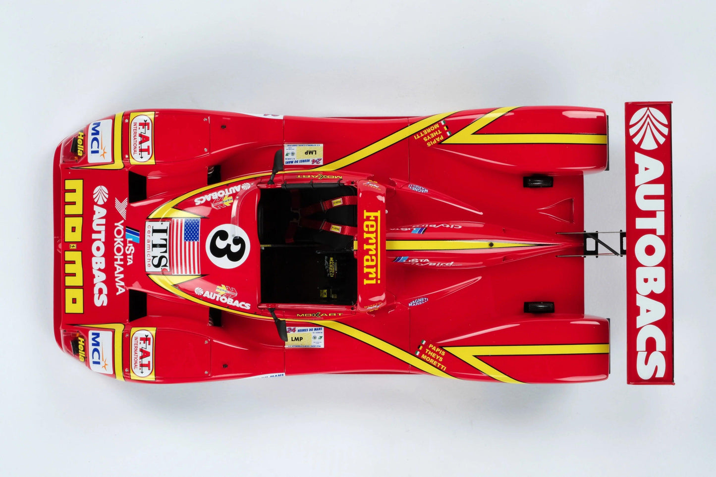 Amalgam Ferrari 333 SP 24h LE MANS 1997 3 - MORETTI/THEYS/PAPIS 1:18 Modell