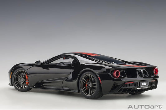 AutoArt Ford GT 2017 - Shadow Black/Orange Stripes 1:18 Modell