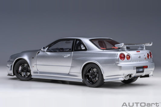 AutoArt Nissan Skyline GT - R (R34) Z - tune - Z - tune Silver 1:18 Modell