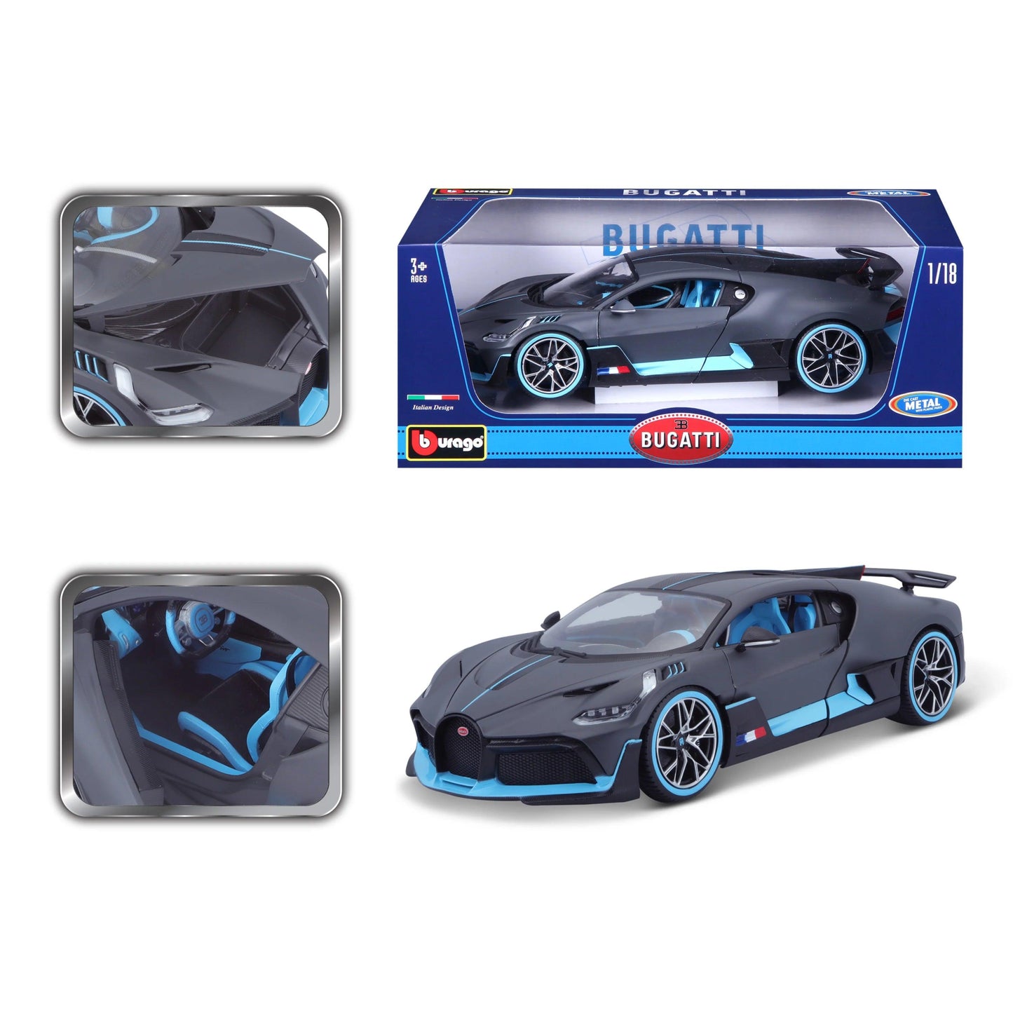 Bburago Bugatti Divo - Black 1:18 Modell
