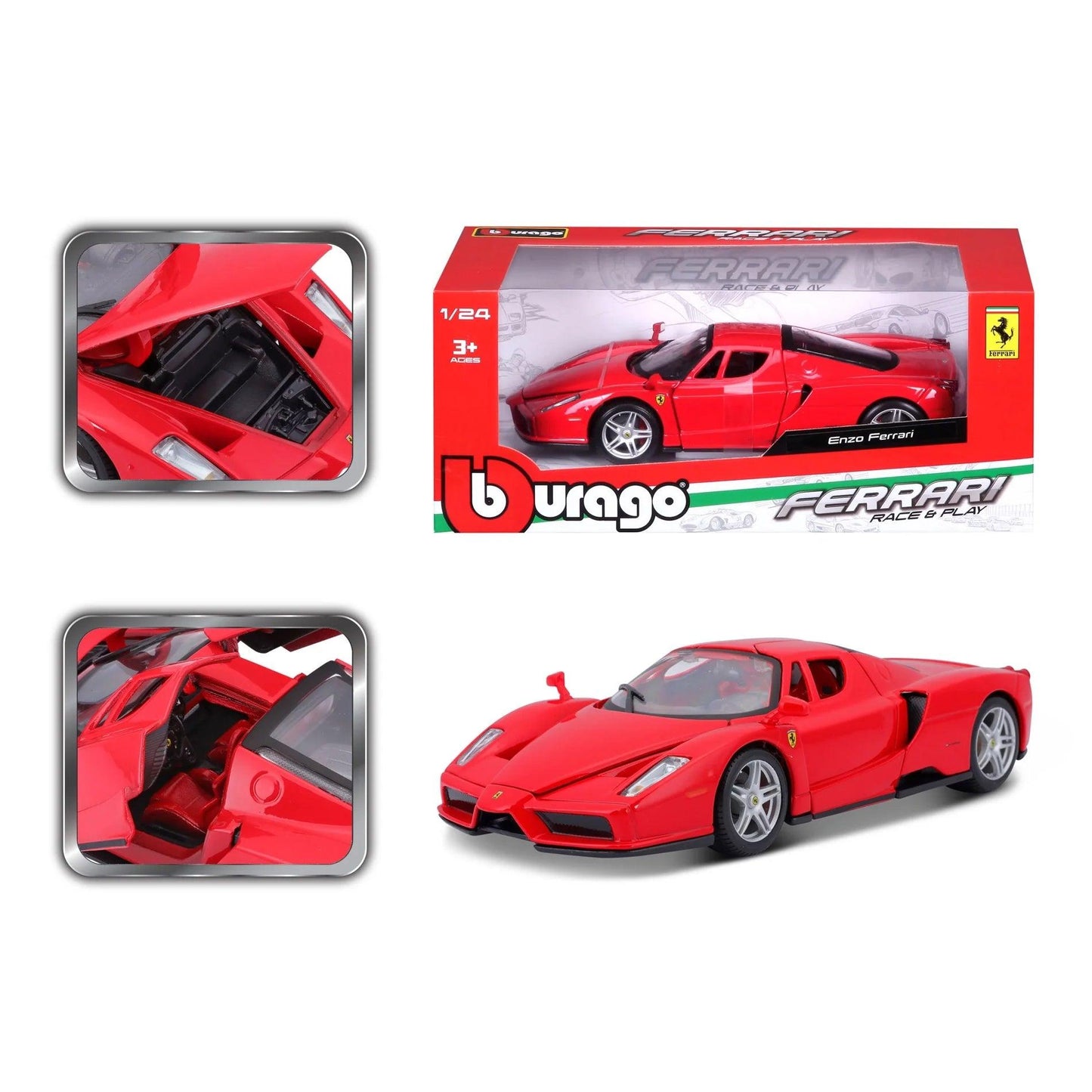 Bburago Ferrari Enzo - Red 1:24 Modell