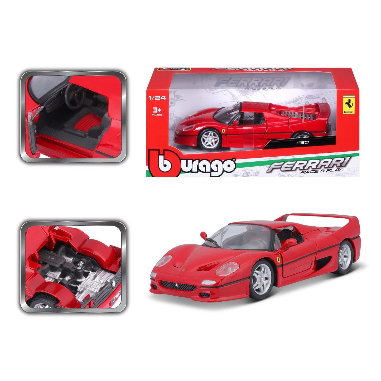 Bburago Ferrari F50 - Red 1:24 Modell