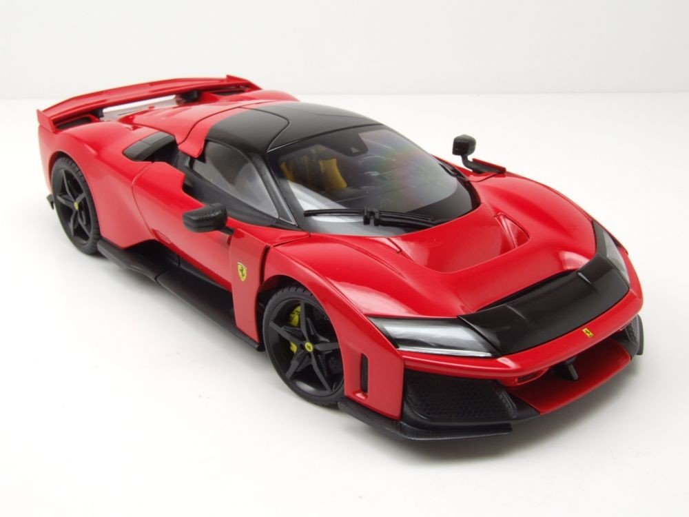 Bburago Ferrari F80 2024 Rosso Corsa Black Rims 1:18 Modell
