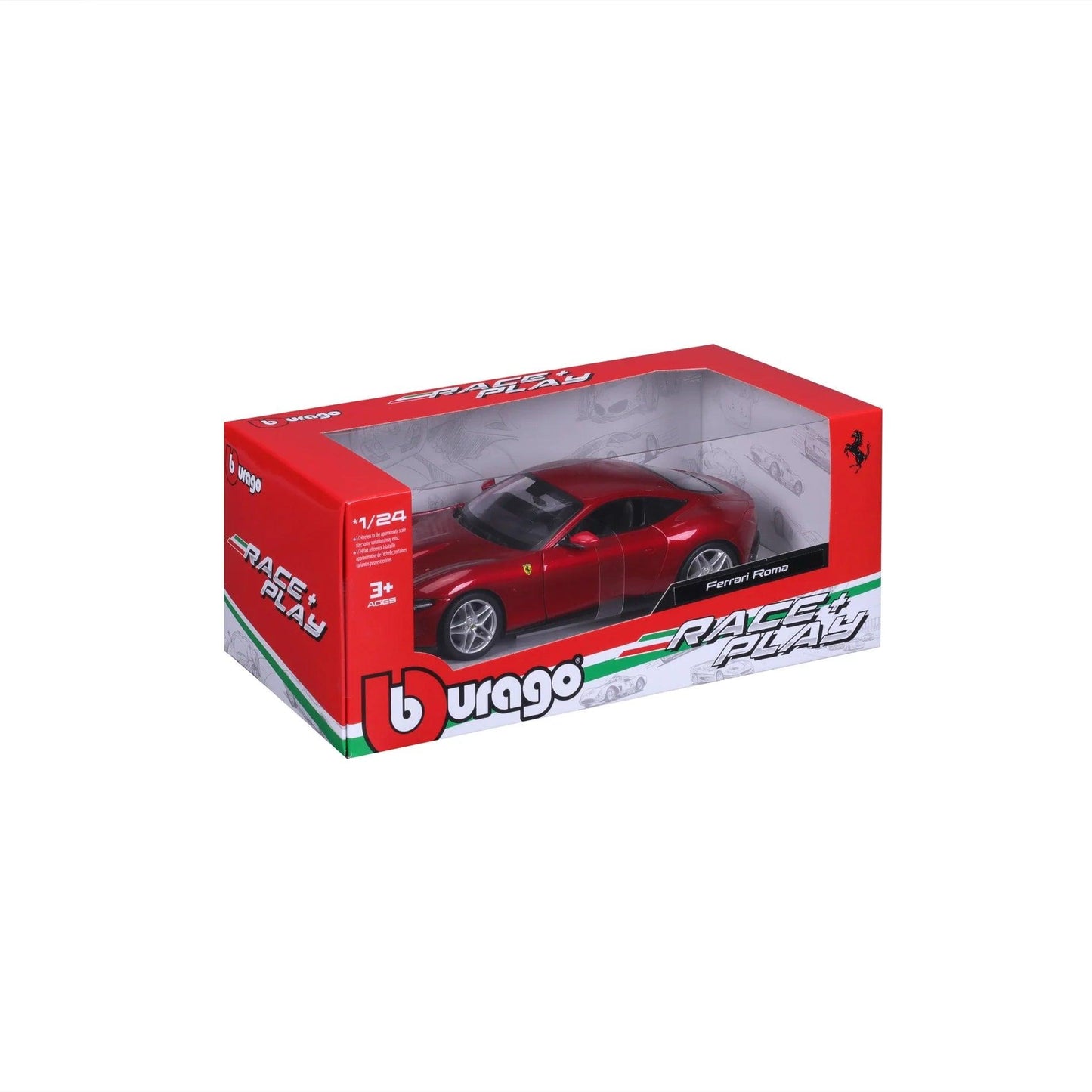 Bburago Ferrari Roma - Red 1:24 Modell