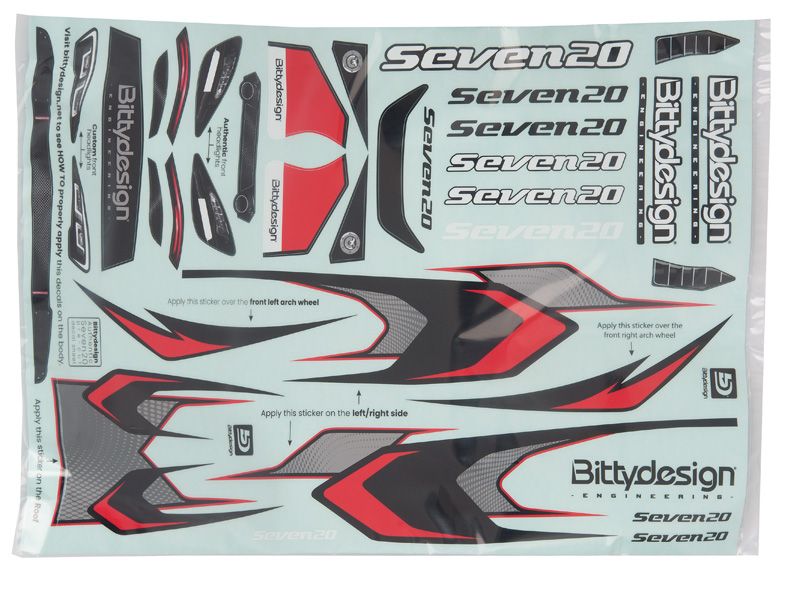 Bittydesign 1:10 GT Seven20 Karosserie 190mm Light