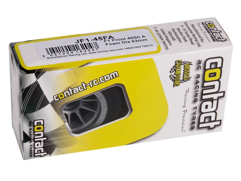 Contact 1:10 F1 Komplettrad vorn 45 Shore Jap Moosgummreifen D59mm