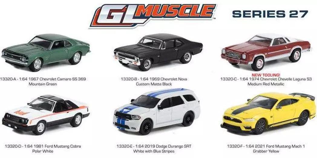 Greenlight Muscle Series 27 (Set mit 6 Modellwagen) 1:64 Modelle
