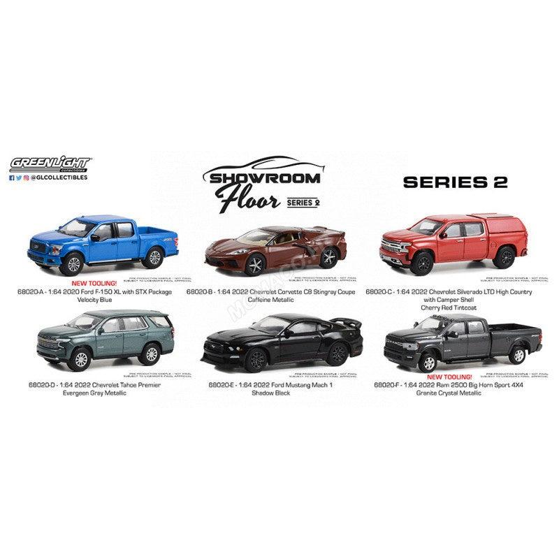 Greenlight Showroom Floor Series 2 (Set mit 6 Modellwagen) 1:64 Modelle