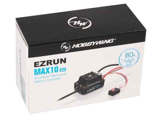 Hobbywing Ezrun MAX10 G2 Regler 80 Amp, 2 - 3s LiPo, BEC 5A