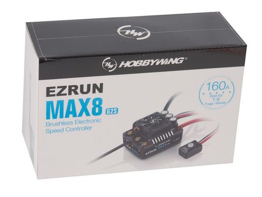Hobbywing Ezrun MAX8 G2S Regler 160A, 3 - 6s LiPo, BEC 6A