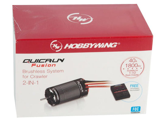 Hobbywing QuicRun Fusion Combo mit 540spec - 1800kV Motor für 1:10 Rock Crawler