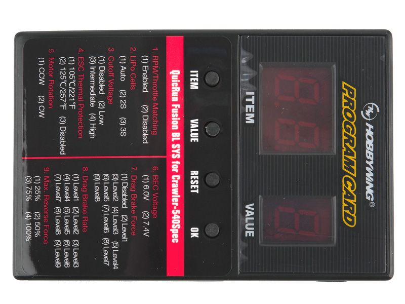 Hobbywing QuicRun Fusion Combo mit 540spec - 1800kV Motor für 1:10 Rock Crawler