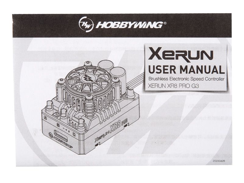 Hobbywing Xerun XR8 Pro G3 Brushless Regler 200A 2 - 4S LiPo für 1:8 Fahrzeuge