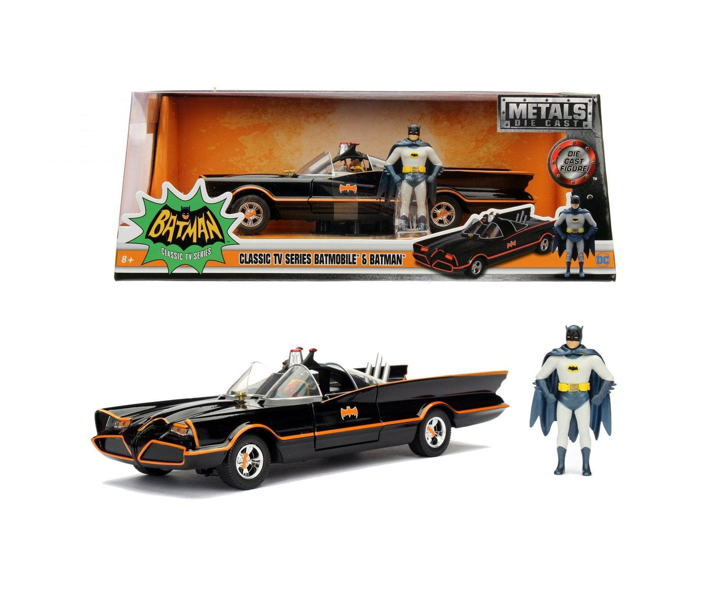 Jadatoys Batmobile Classic TV Series 1966 with Figures 1:24 Modell