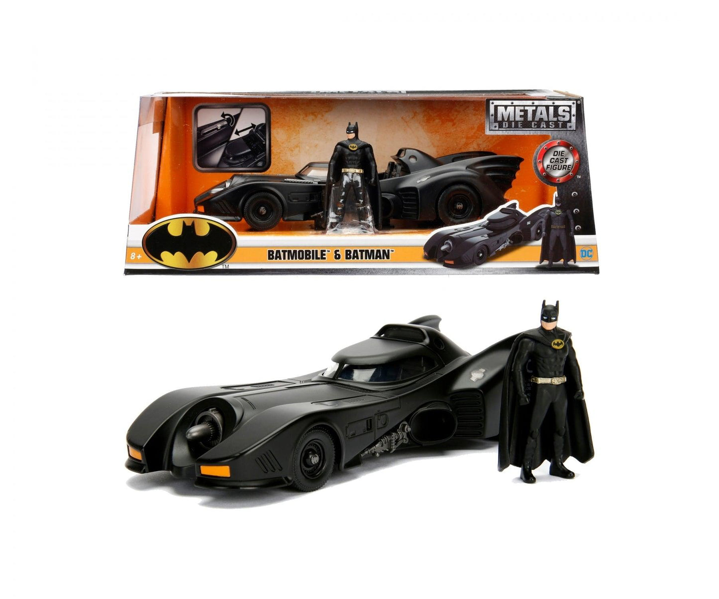 Jadatoys Batmobile with Diecast Batman Figure - Batman (1989) 1:24 Modell