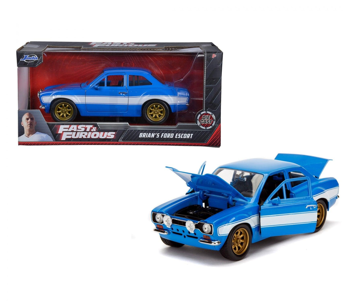 Jadatoys Brian's Ford Escort MK1 - Fast & Furious 6 (2013) 1:24 Modell