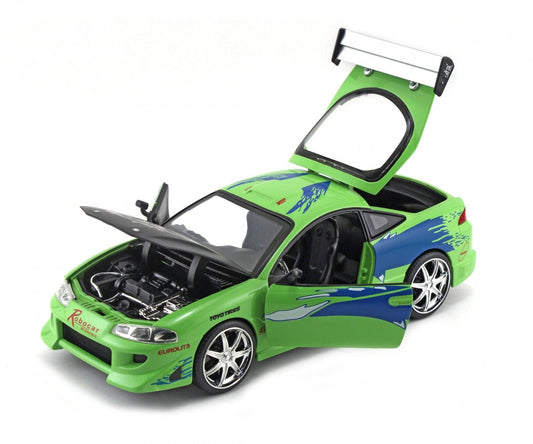 Jadatoys Brian's Mitsubishi Eclipse - Green The Fast & Furious 1:24 Modell