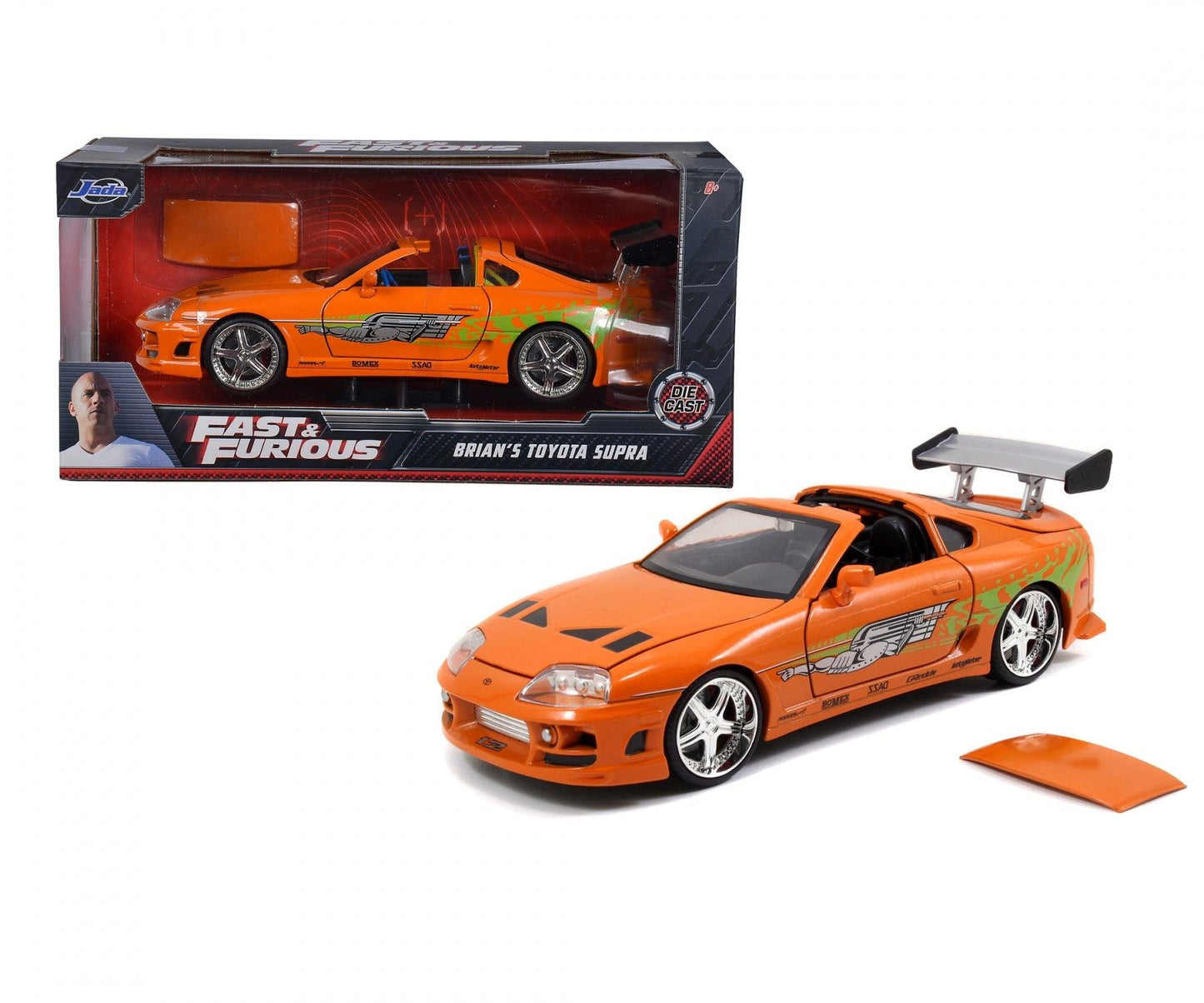 Jadatoys Brian's Toyota Supra 1995 Orange - Fast & Furious 1:24 Modell