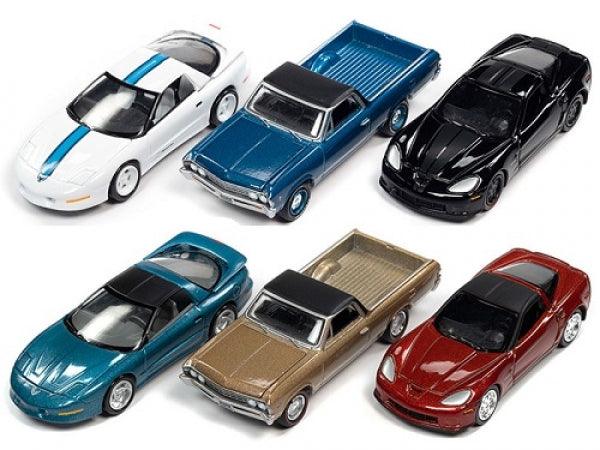 Johnny Lightning Collector Tin Assortment 2022 Release 1 (Set von 6 Modellen) 1:64 Modelle