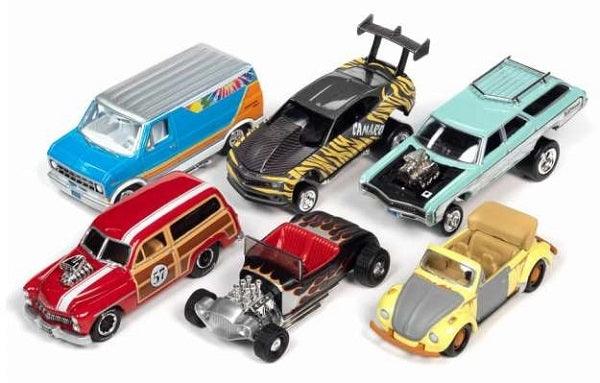 Johnny Lightning Street Freaks - Release 2 2021 - Assortment A (Set von 6 Modellen) 1:64 Modelle