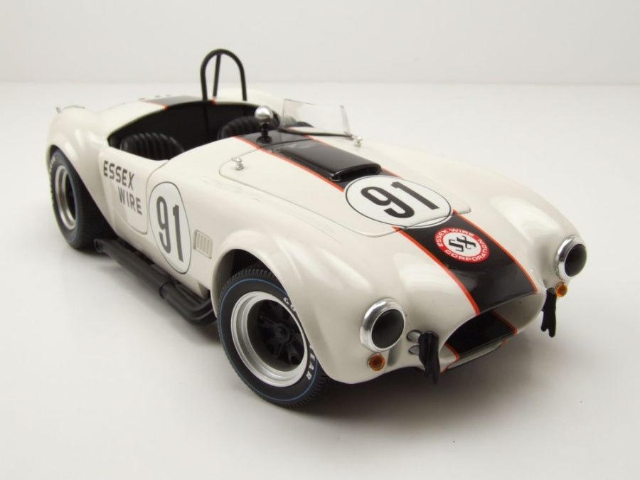 Kyosho SHELBY COBRA 427 S/C - ESSEX WIRE - WHITE/DARK BLUE 1:18 Modell