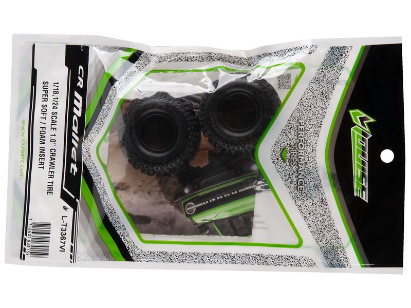 Louise RC 1:18 Crawler Reifen "1.0 CR - Mallet" inkl. Einlagen unverklebt Super Soft