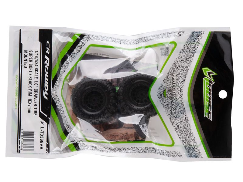 Louise RC Crawler "CR-Rowdy" für TRX-4M Komplettrad 1.0 schwarz # Super Soft