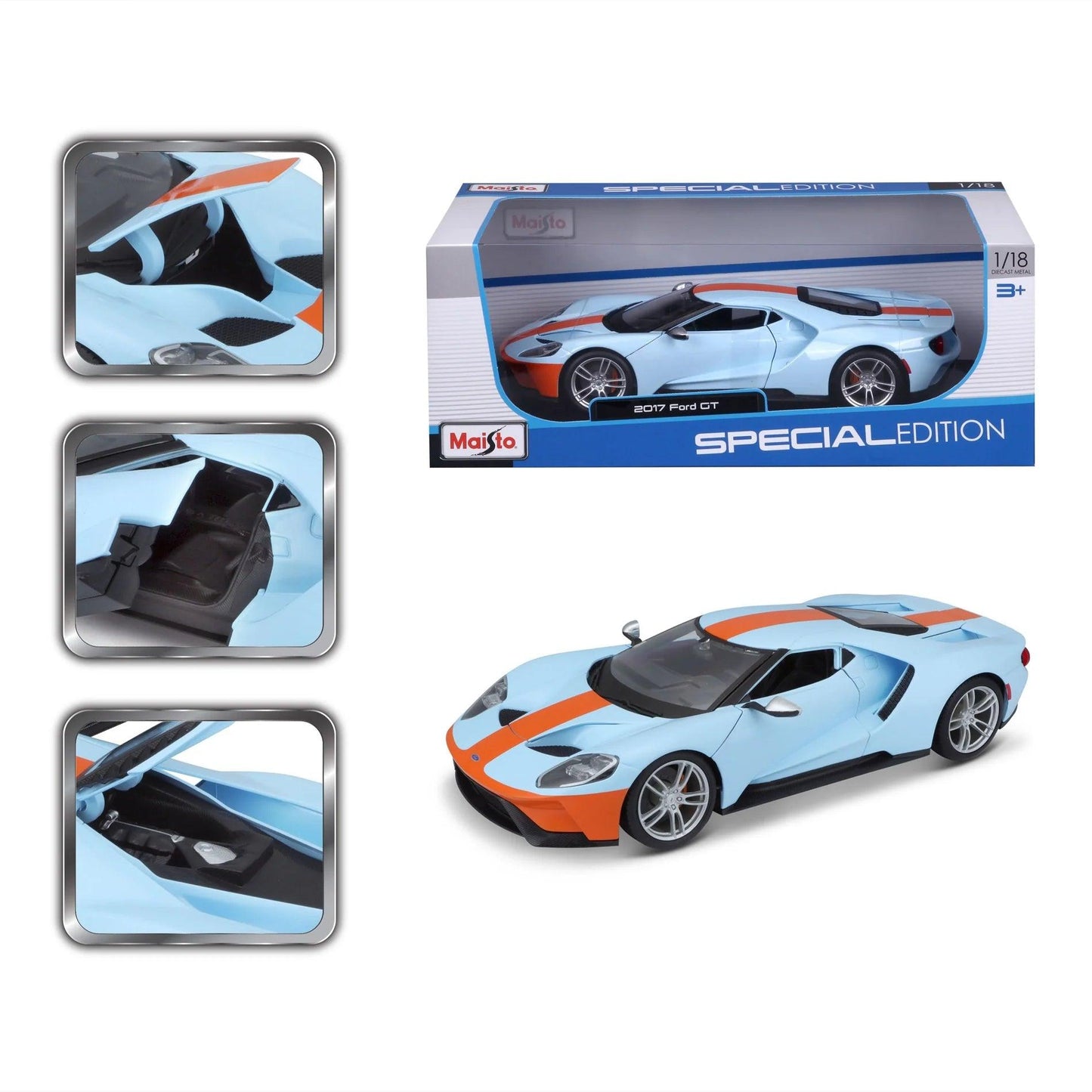Maisto Ford GT 2017 - Gulf 1:18 Modell