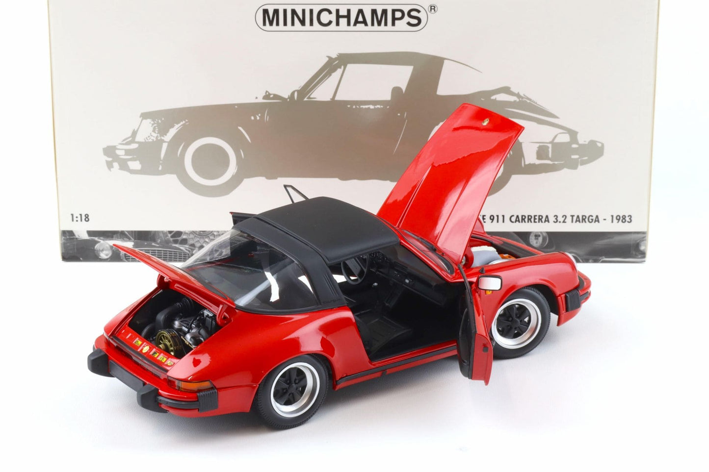 Minichamps Porsche 911 Carrera 3.2 Targa 1983 rot 1:18 Modell