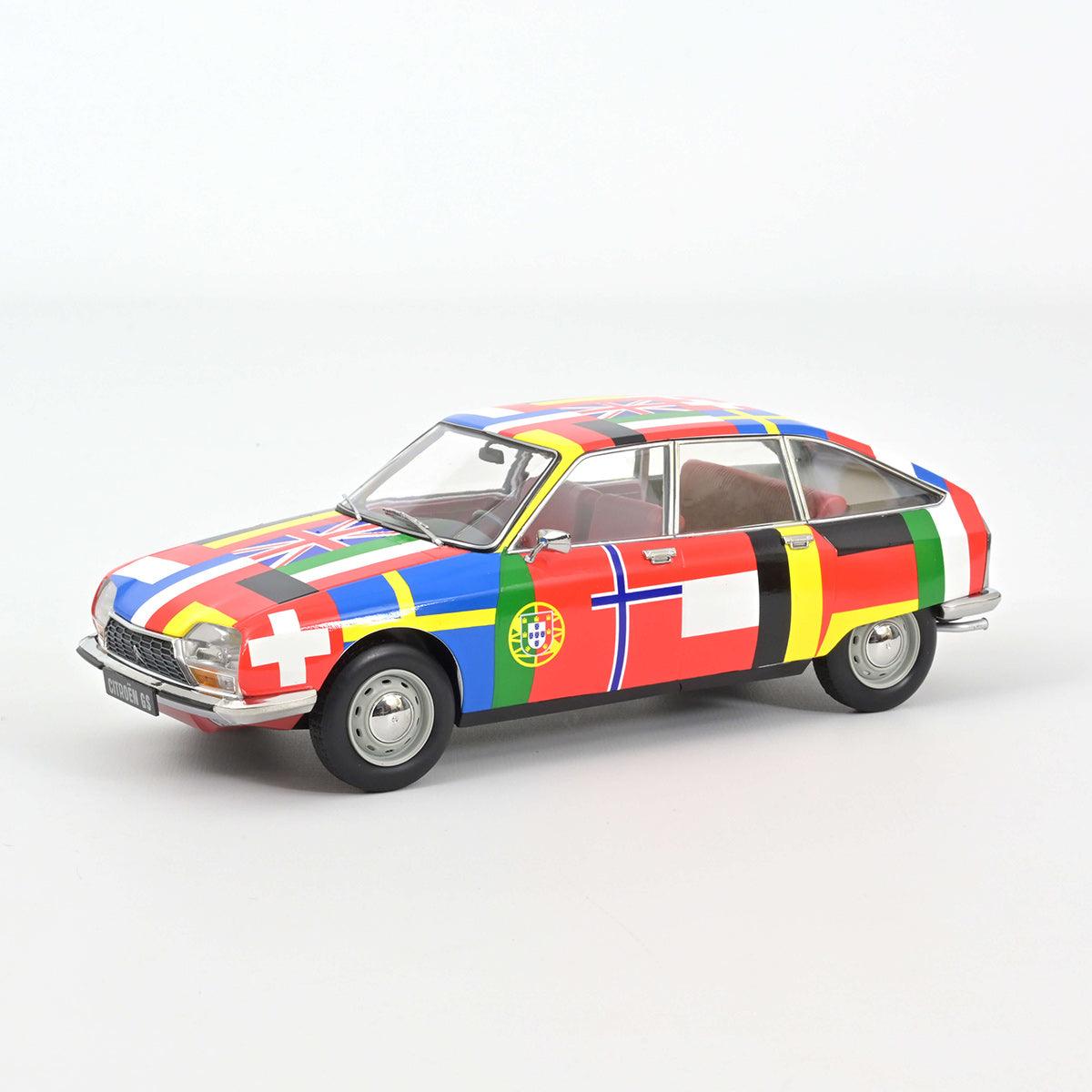 Norev Citroen GS 1972 Flaggen 1:18 Modell