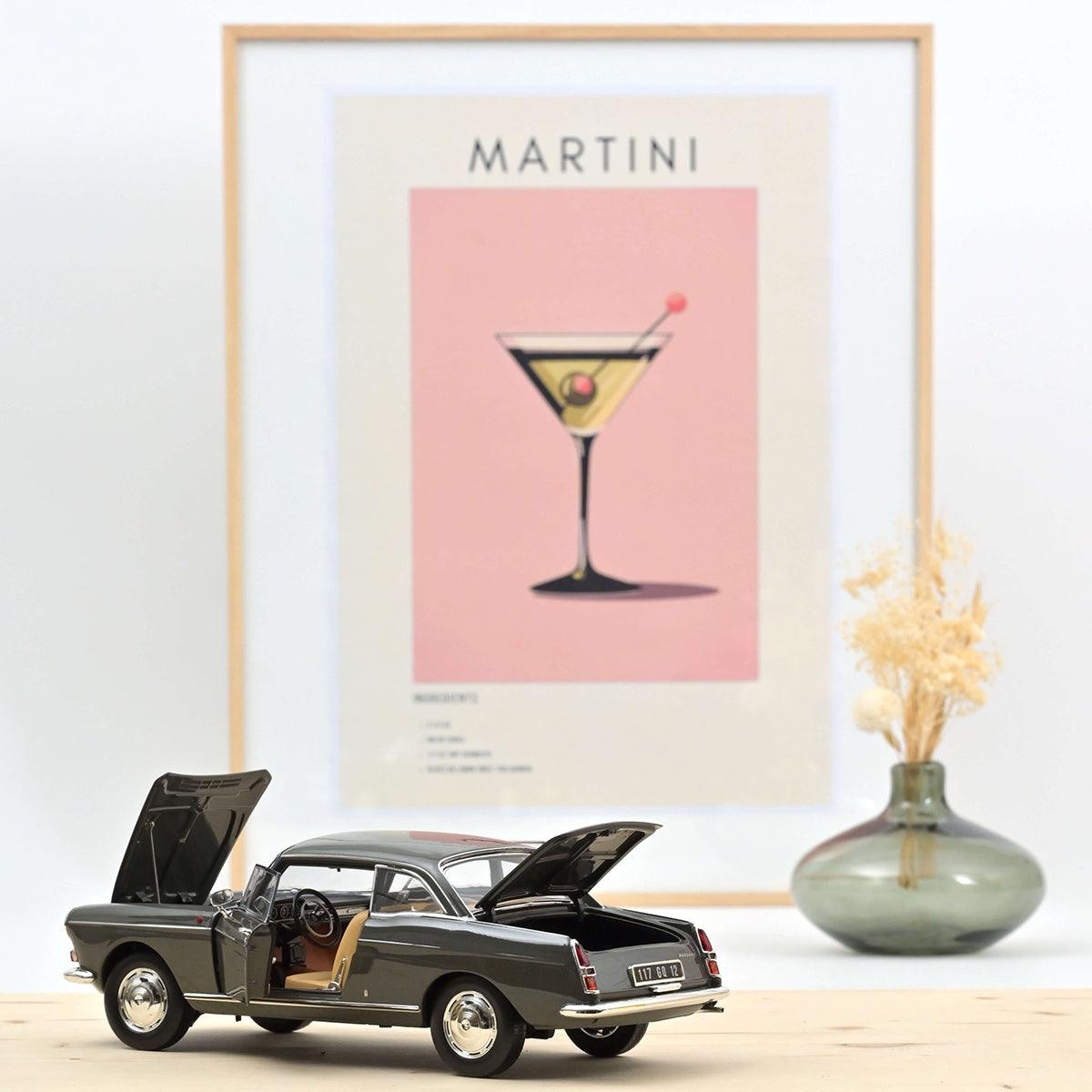 Norev Peugeot 404 Coupe 1967 - Graphite Grey 1:18 Modell