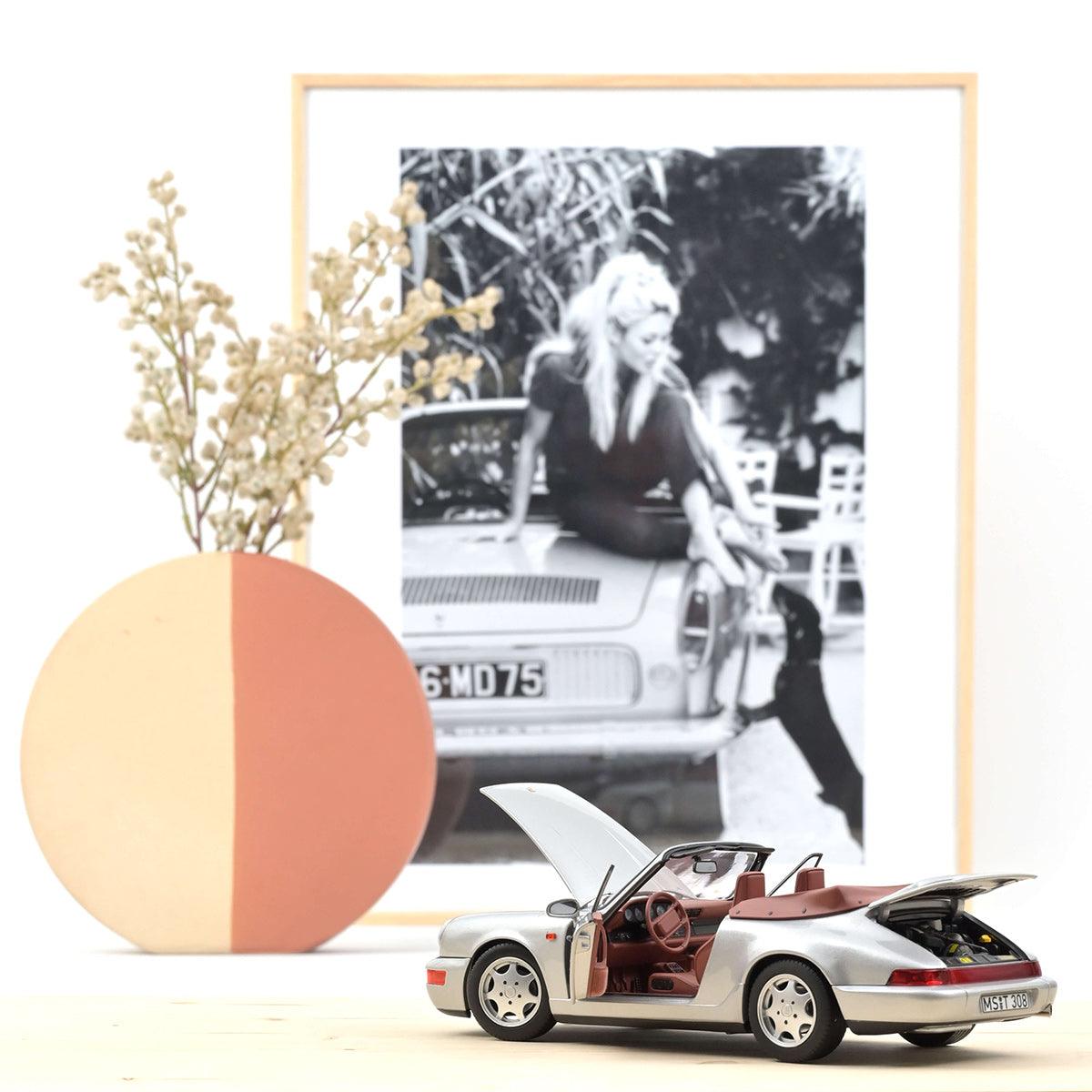 Norev Porsche 911 Carrera 2 Cabriolet 1990 Silver 1:18 Modell