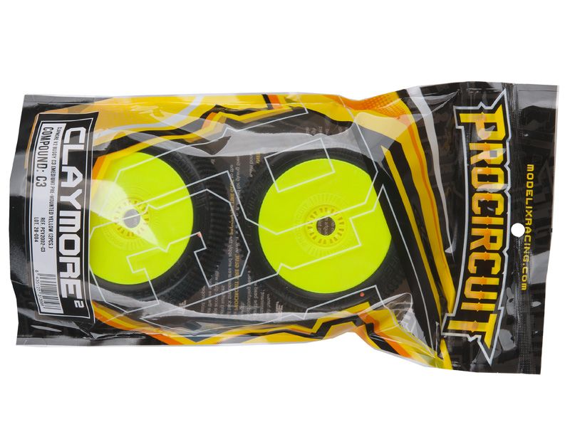 Procircuit Komplettrad CLAYMORE V2 1:8 Buggy RC Reifen C3 Medium