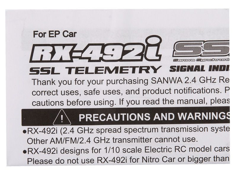 Sanwa RX-492i Empfänger EP-Racing (4-Kanal/FH5) SUR-SSL + Signal Indicator
