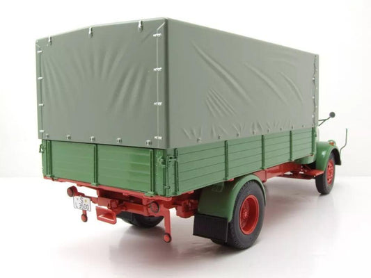 Schuco Mercedes-Benz L3500 Pritschen - LKW mit Plane - Green 1:18 Modell_Artexio