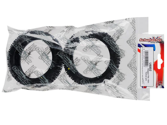 Schumacher 1:8 Stagger Rib - gelb Offroad Reifen (2)