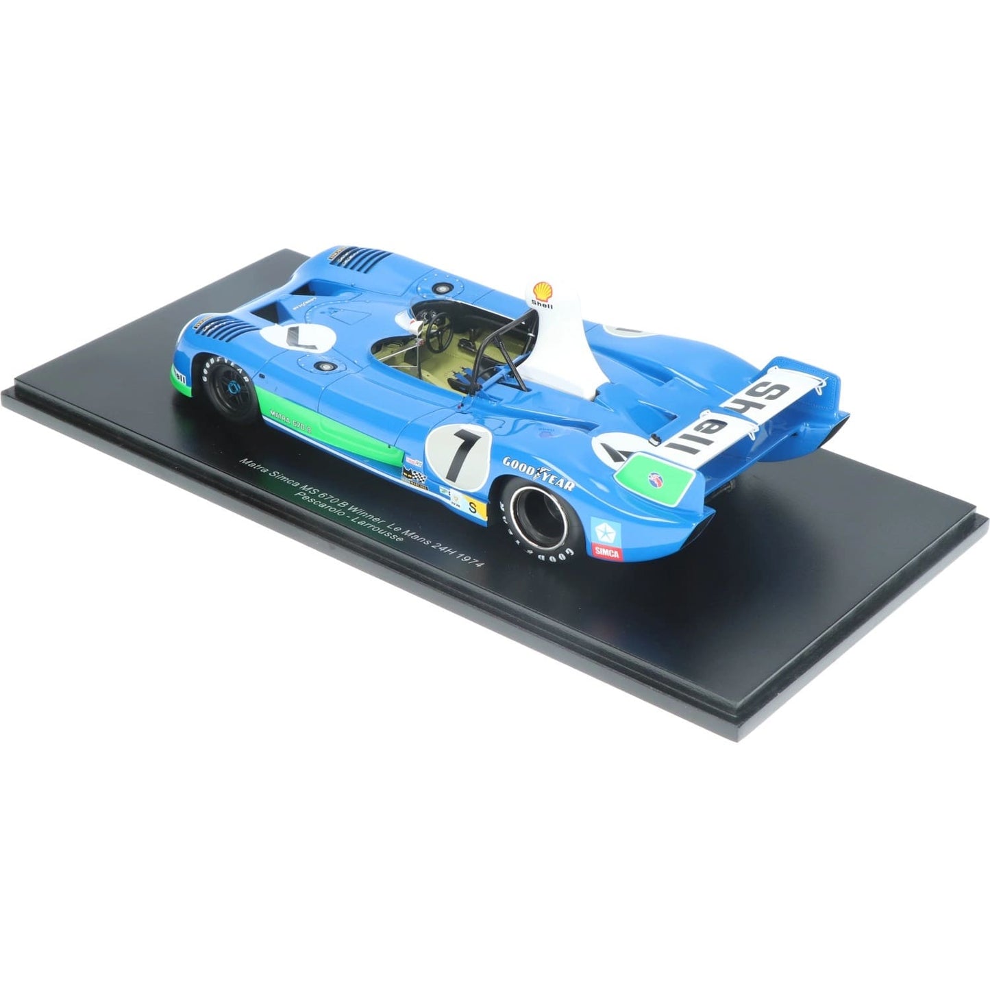 Spark Matra Simca MS 670 B No.7 Winner 24H Le Mans 1974 Pescarolo - Larrousse 1:18 Modell