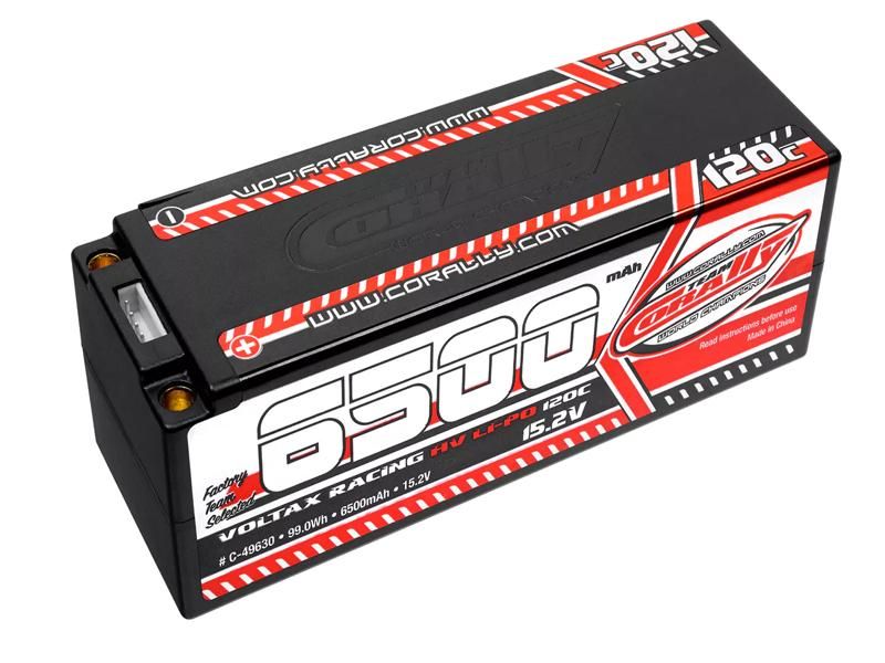 Team Corally Voltax 120C LiPo HV Battery - 6500 mAh - 15.2V - Stick 4S - 5mm Bullit