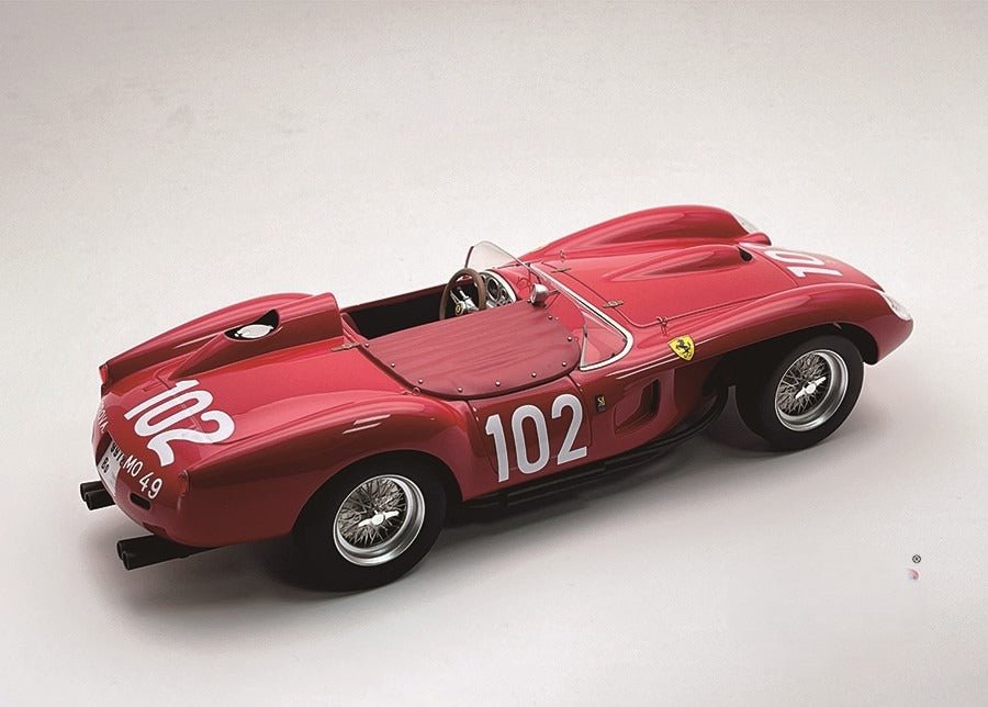 Tecnomodel Ferrari 250 TR Pontoon - Fender Targa Florio 1958 SEFAC 3rd Place 102 Driven by: W.v.Trips, M.Hawthorn 1:18 Modell