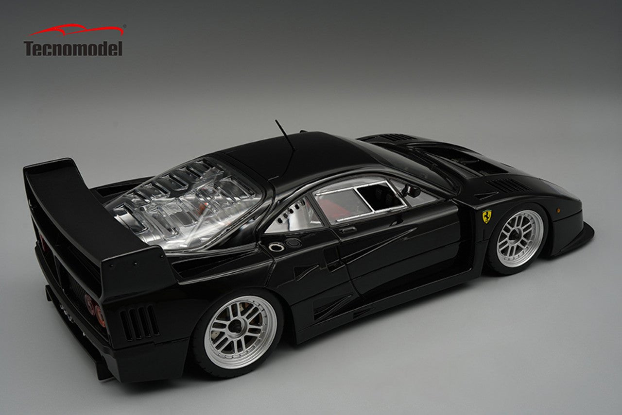 Tecnomodel Ferrari F40 LM 1996 Press Version Gloss Black/5 Spoke Silver Rims 1:18 Modell