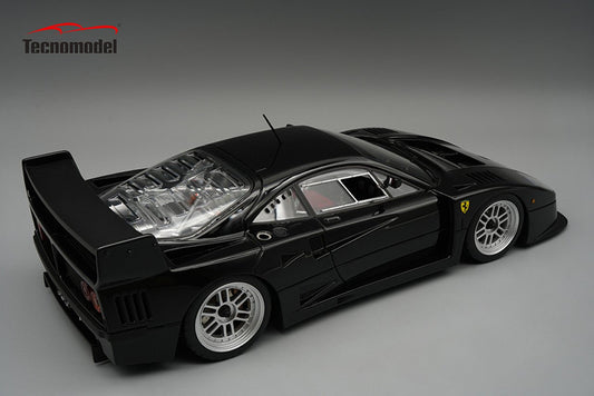 Tecnomodel Ferrari F40 LM 1996 Press Version Gloss Black/5 Spoke Silver Rims 1:18 Modell
