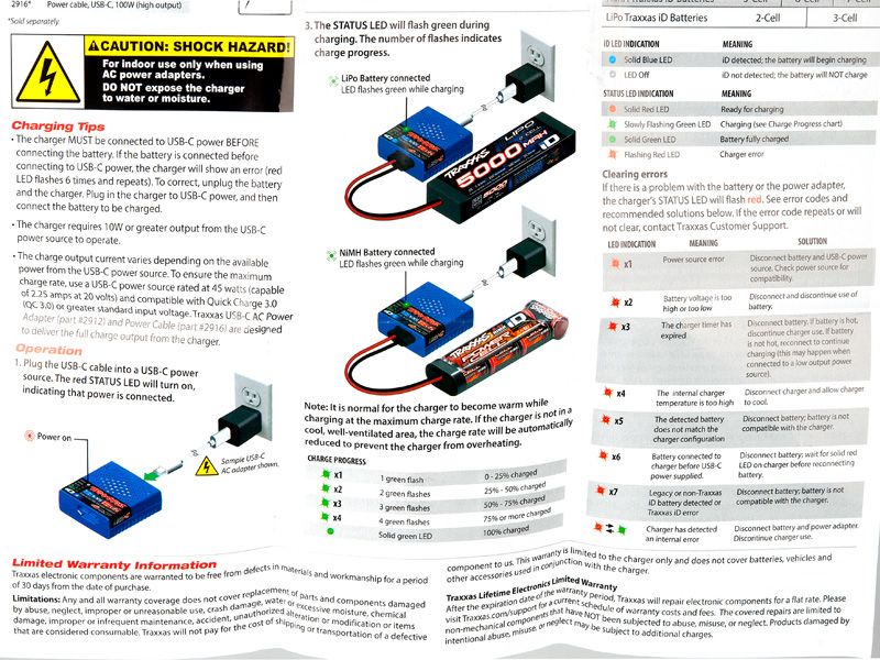 Traxxas 4-Amp USB-C Multi Lader 40W (NiMh/LiPo) mit ID Akkuerkennung