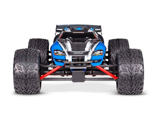 Traxxas E-Revo 4x4 1:16 RTR Monster Truck blau Brushed mit NiMh Akku + 4A USB/C-Lader