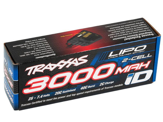 Traxxas ID LiPo Akku 3000mAh 7,4V 2-Zellen 20C (Stecker) 2827X_Artexio