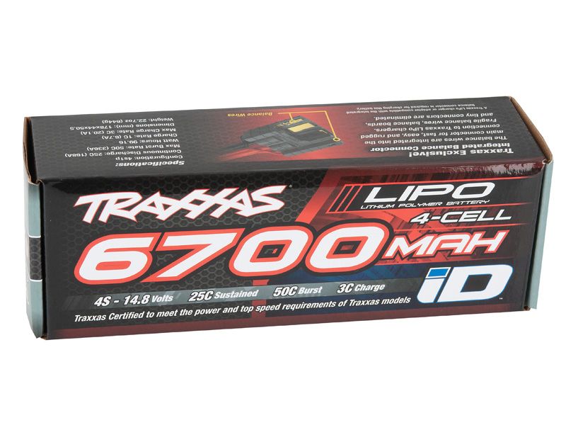 Traxxas ID LiPo Akku 6700mAh 14,8V 4-Zellen 25C (Stecker) 2890X_Artexio