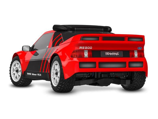 Traxxas Mini Rally 4WD Brushless VXL3S RTR 1:12 Ford RS200 rot mit 2S Lipo Akku + USB/C - Lader
