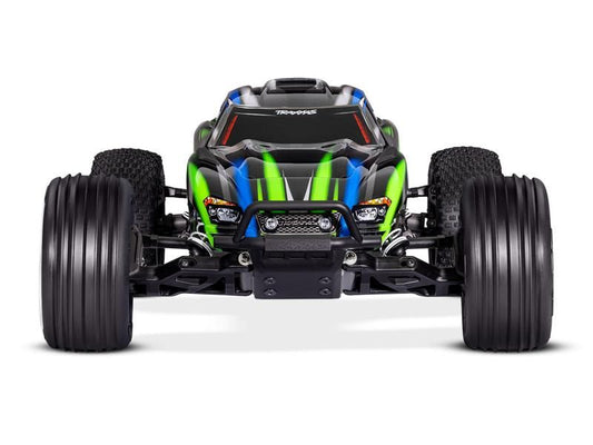 Traxxas Rustler 2WD Brushless BL-2S RTR grün 1:10 Stadium Truck mit 2S Lipo Akku + USB/C-Lader