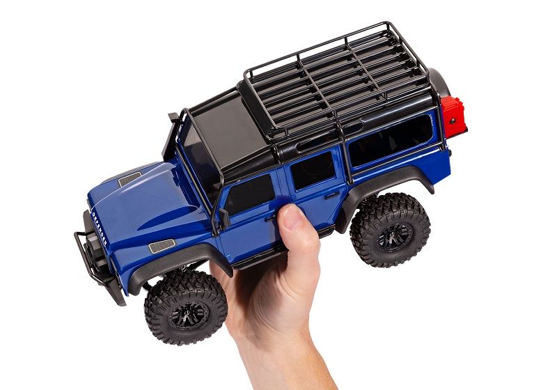 Traxxas TRX-4M Land Rover Defender 1:18 RTR 4WD Mini RC Crawler rot Brushed mit Akku/Lader