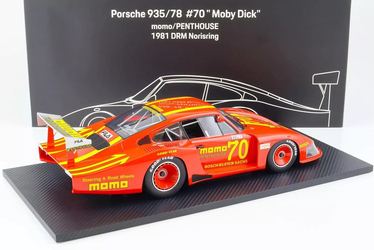 TSM-Models Porsche 935/78 #70 Moby Dick Momo/Penthouse 1981 DRM Norisring Driven by: Gianpiero Moretti 1:12 Modell