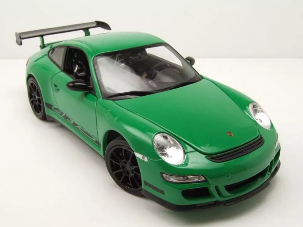 Welly Porsche GT3 RS - Green with black Stripes 1:18 Modell